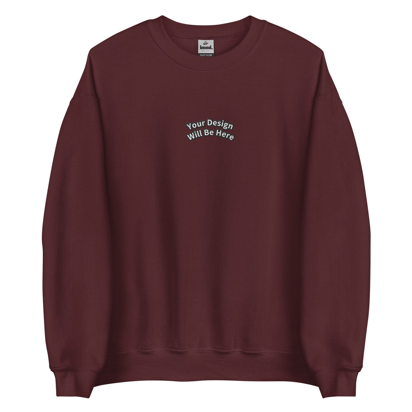 Custom Embroidered Sweatshirt (Coloured Illustration) - immi.