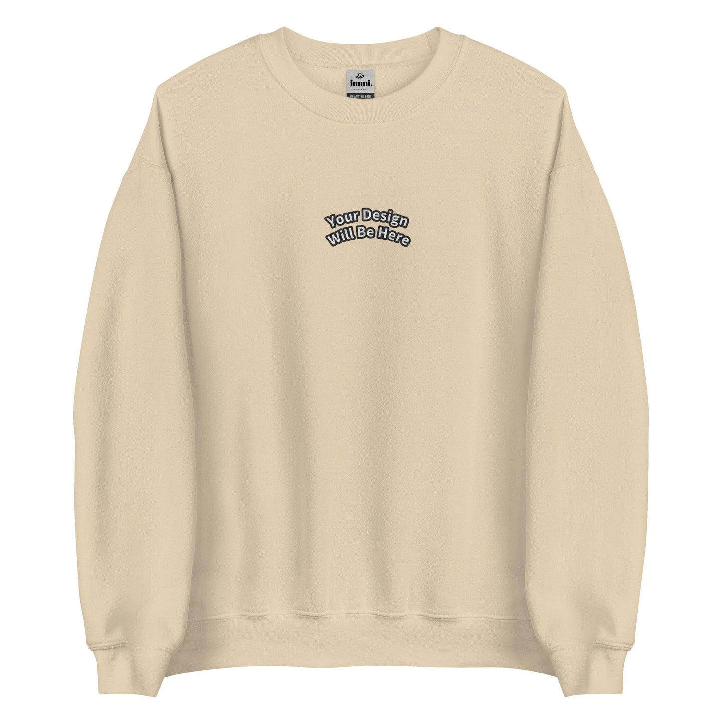 Custom Embroidered Sweatshirt (Coloured Illustration) - immi.